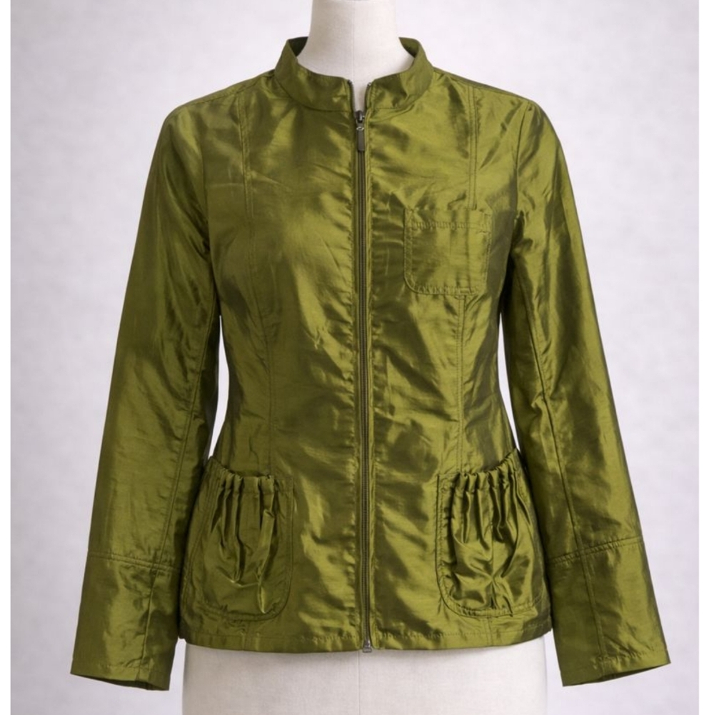 CHICO'S LIGHTWEIGHT SATIN JACKET